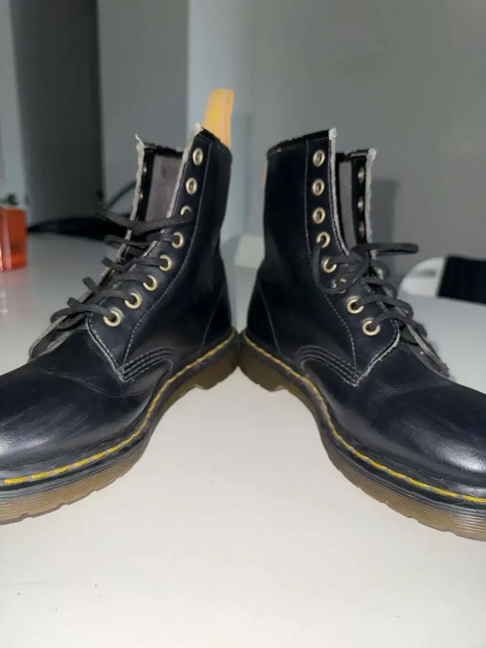 Dr. Martens 1460 Vegan 8-Eye Black Boots Size US Women's 8 / Men's 7